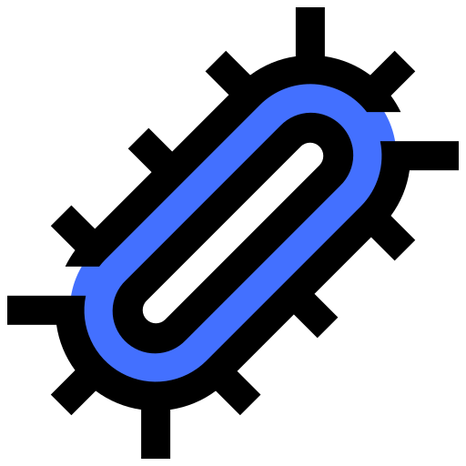 박테리아 Inipagistudio Blue icon