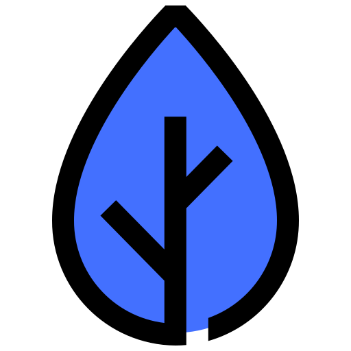 liść Inipagistudio Blue ikona