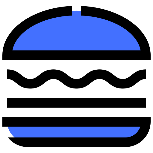 hamburger Inipagistudio Blue icoon