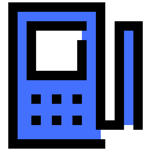Point of service Inipagistudio Blue icon
