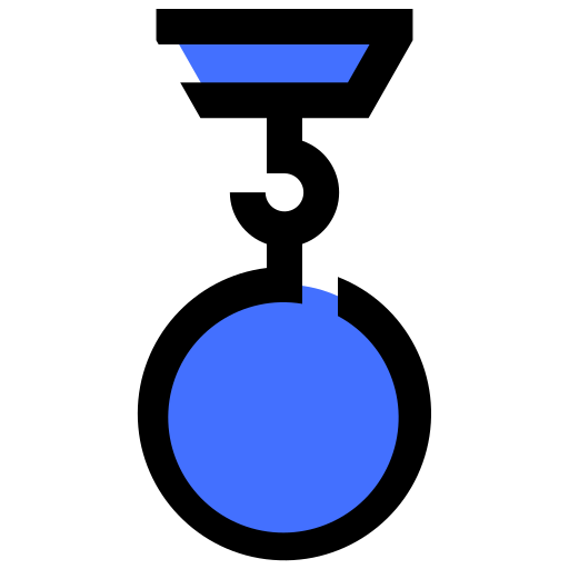 grúa de demolición Inipagistudio Blue icono