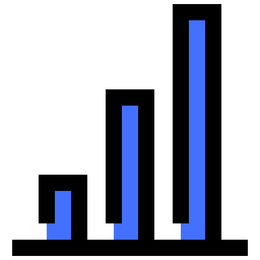 gráfico de crescimento Inipagistudio Blue Ícone