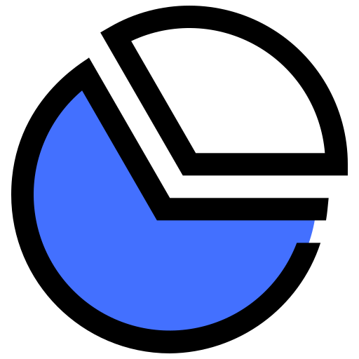 cirkeldiagram Inipagistudio Blue icoon