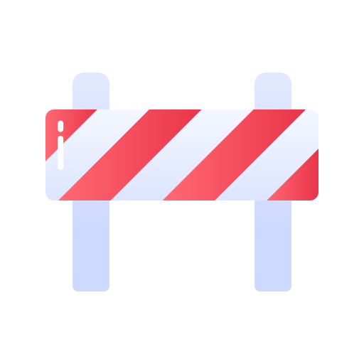 Road block Inipagistudio Flat icon