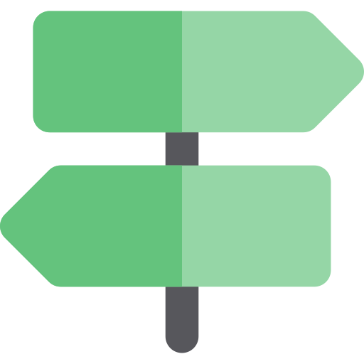 Road sign Basic Rounded Flat icon
