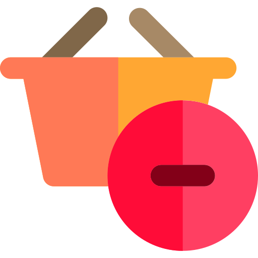 Shopping basket Basic Rounded Flat icon