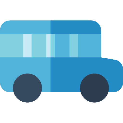 Школьный автобус Basic Rounded Flat иконка