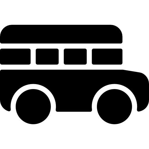 Ônibus escolar Basic Rounded Filled Ícone