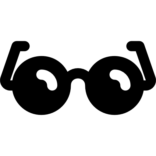 Óculos Basic Rounded Filled Ícone