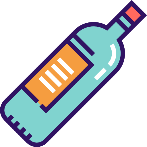 butelka wina Detailed Straight Lineal color ikona