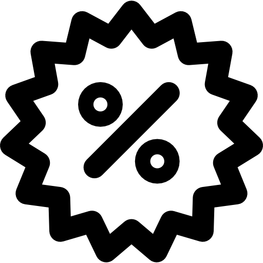 prozentsatz Basic Rounded Lineal icon