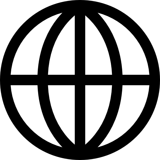 wereldwijd Basic Straight Lineal icoon