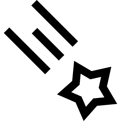 estrella fugaz Basic Straight Lineal icono