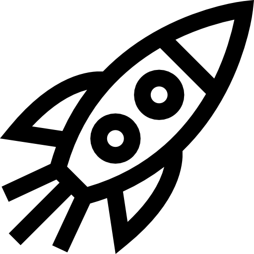 cohete Basic Straight Lineal icono