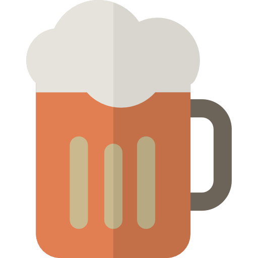 pinta de cerveza Basic Rounded Flat icono