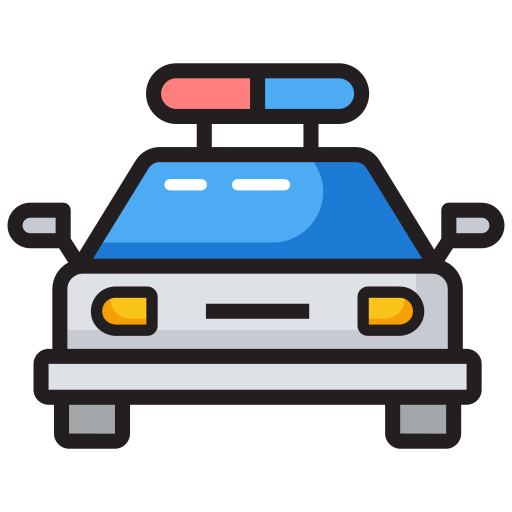 警察車両 Generic Outline Color icon