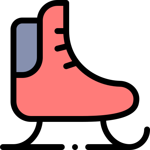 スケート Detailed Rounded Lineal color icon