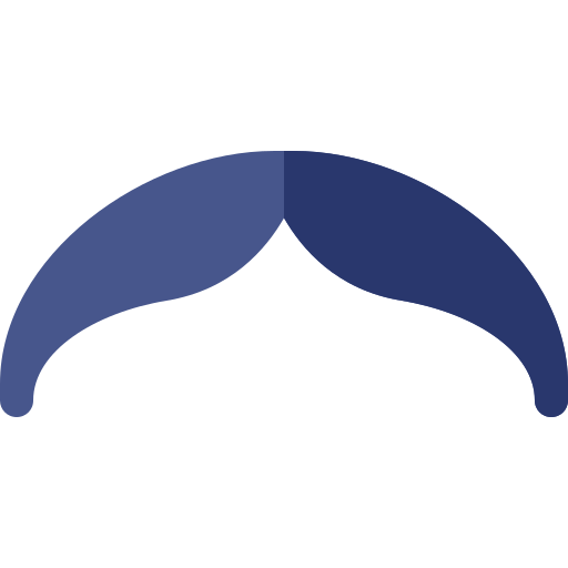 Moustache Basic Rounded Flat icon