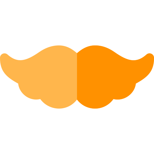 Moustache Basic Rounded Flat icon