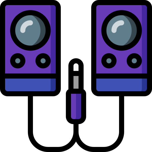 głośniki Basic Miscellany Lineal Color ikona