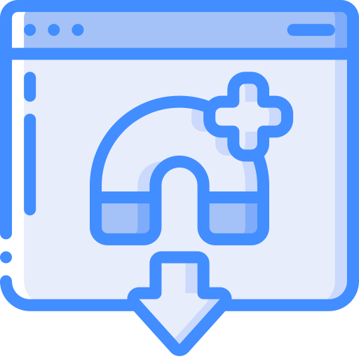 Magnet link Basic Miscellany Blue icon