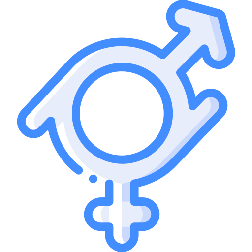 Gender fluid Basic Miscellany Blue icon
