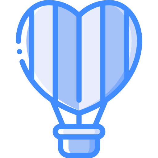 Hot air balloon Basic Miscellany Blue icon