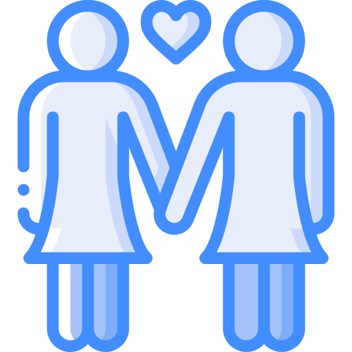 Couple Basic Miscellany Blue icon