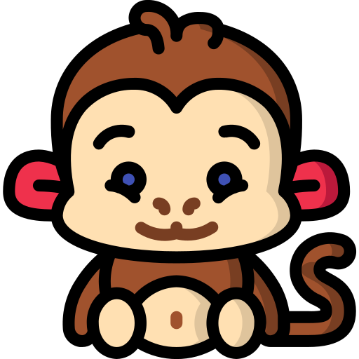 Monkey Basic Miscellany Lineal Color icon