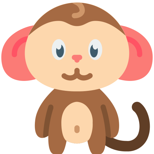 Monkey Basic Miscellany Flat icon