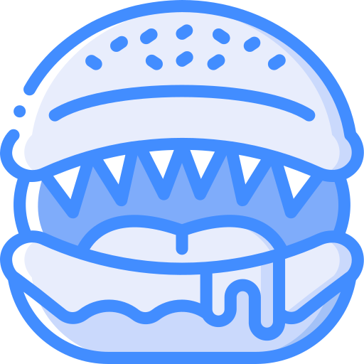 hamburger Basic Miscellany Blue icoon