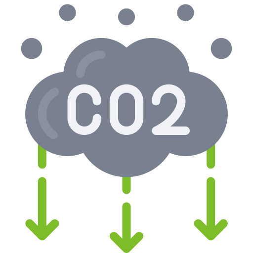 Carbon dioxide Juicy Fish Flat icon