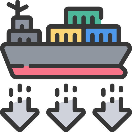 Cargo ship Juicy Fish Soft-fill icon