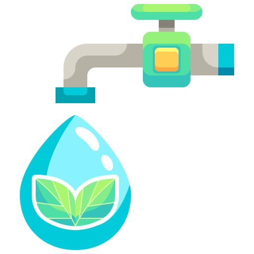 oszczędność wody Justicon Flat ikona