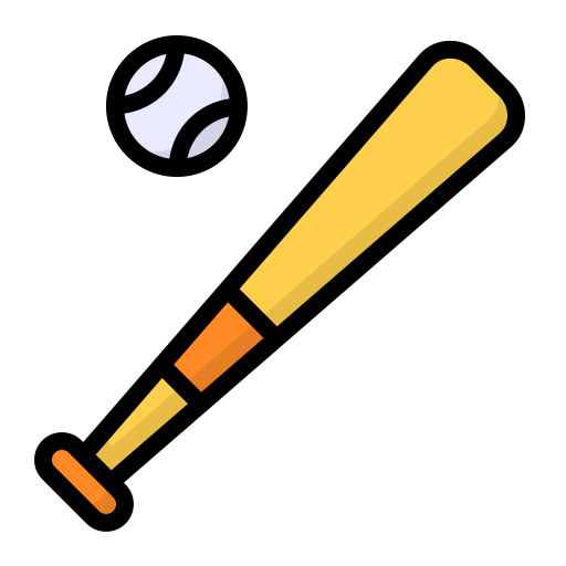 bate de béisbol Generic Outline Color icono