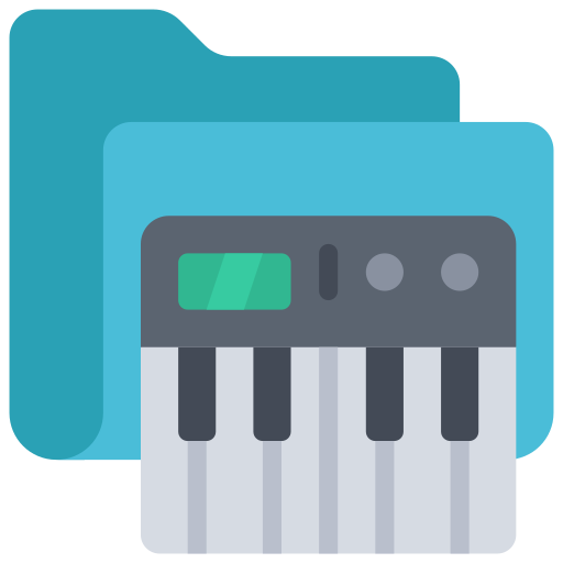 Piano folder Juicy Fish Flat icon