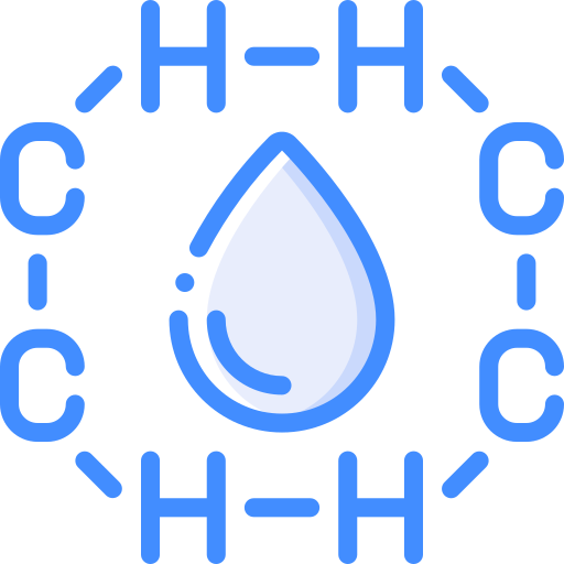 estructura molecular Basic Miscellany Blue icono