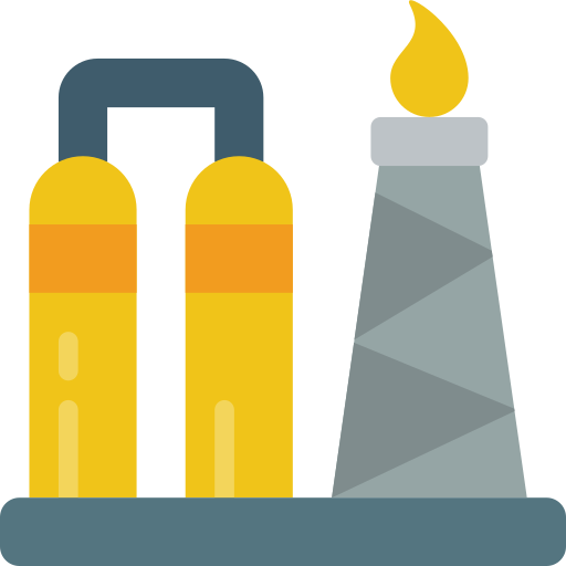 Oil refinery Basic Miscellany Flat icon