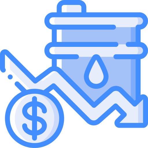 Oil price Basic Miscellany Blue icon