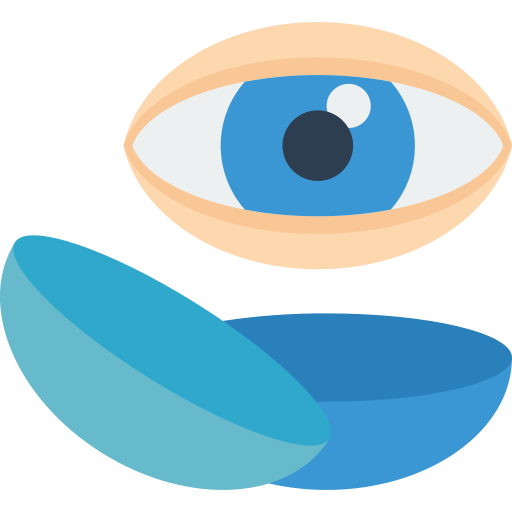 kontaktlinse Basic Miscellany Flat icon