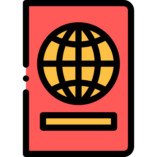 pasaporte Detailed Rounded Lineal color icono
