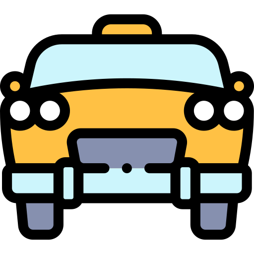 택시 Detailed Rounded Lineal color icon