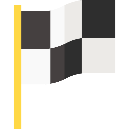 bandera de la raza Basic Straight Flat icono