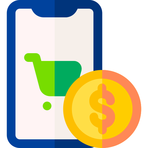 compras móviles Basic Rounded Flat icono