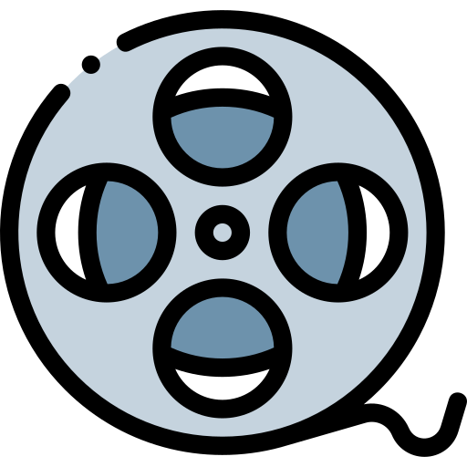 carrete de película Detailed Rounded Lineal color icono