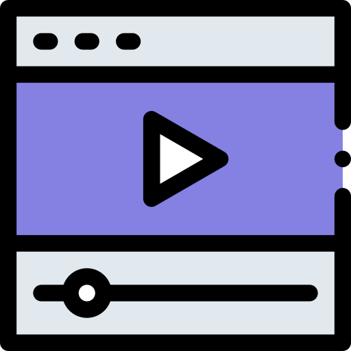 videoplayer Detailed Rounded Lineal color icon