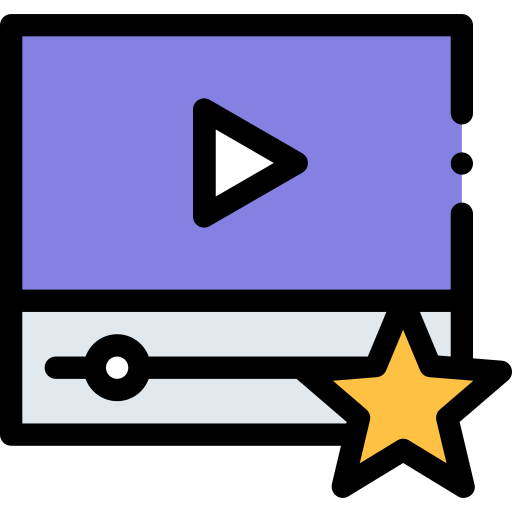 videoplayer Detailed Rounded Lineal color icon