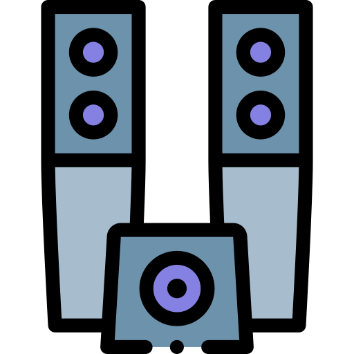 Sound system Detailed Rounded Lineal color icon