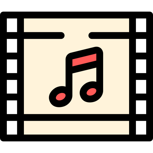 Soundtrack Detailed Rounded Lineal color icon
