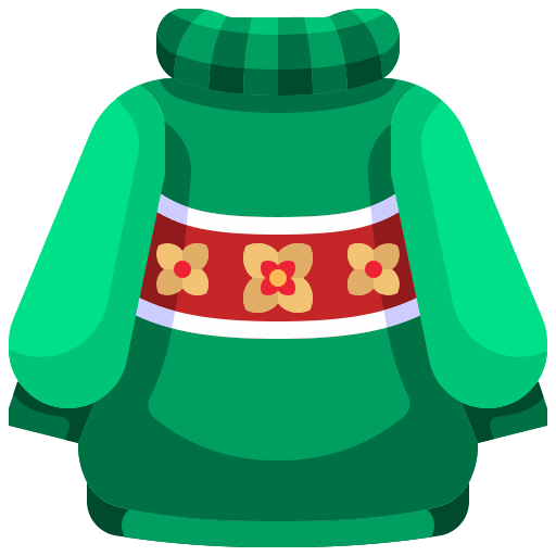 suéter de navidad Justicon Flat icono